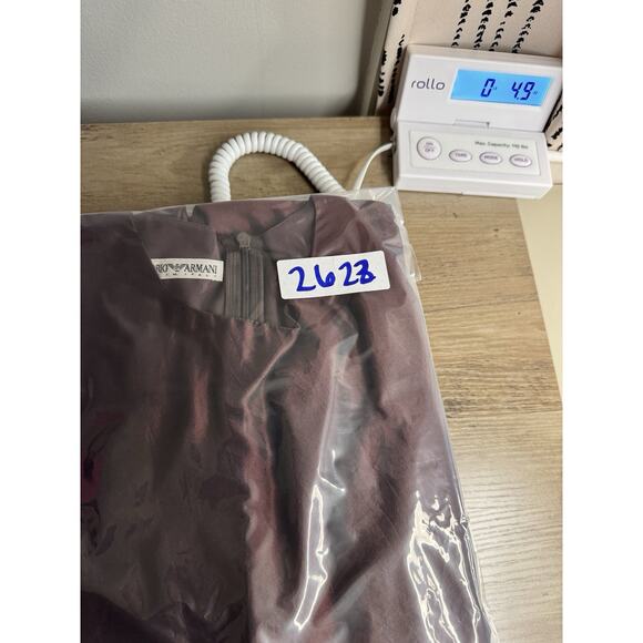 Vintage Armani 90s Made In Italy Silk Dress Burgundy IT 40 US 6 Y2K Cocktail NWT - Picture 16 of 16